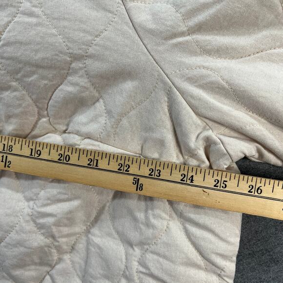 Denim & Co. Cotton Quilted Jacket Light Khaki Size X-Large - Picture 7 of 10